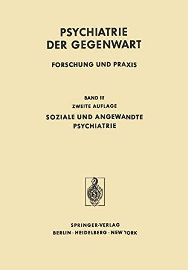 Soziale Und Angewandte Psychiatrie-..