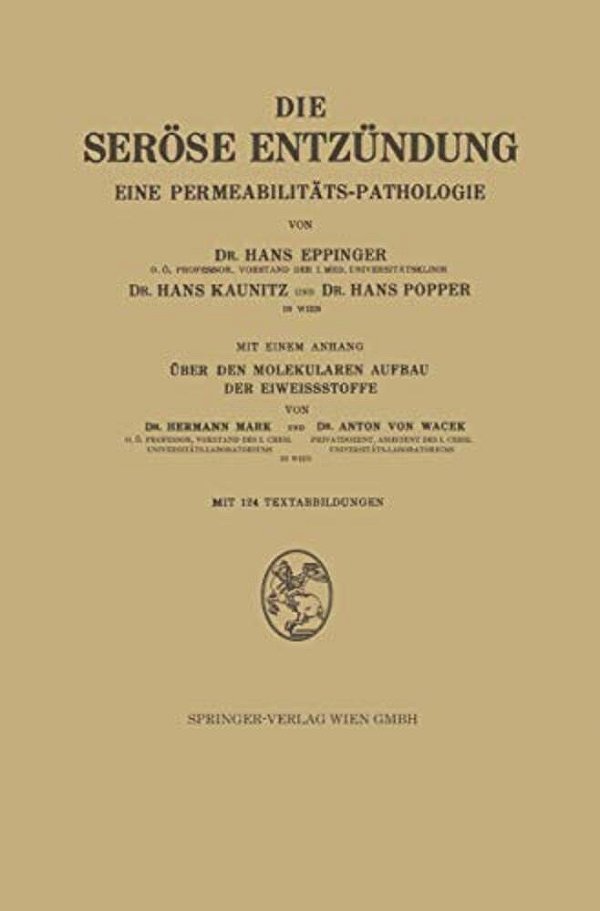 Die Seröse Entzündung: Eine Permeabilitäts-Pathologie-..