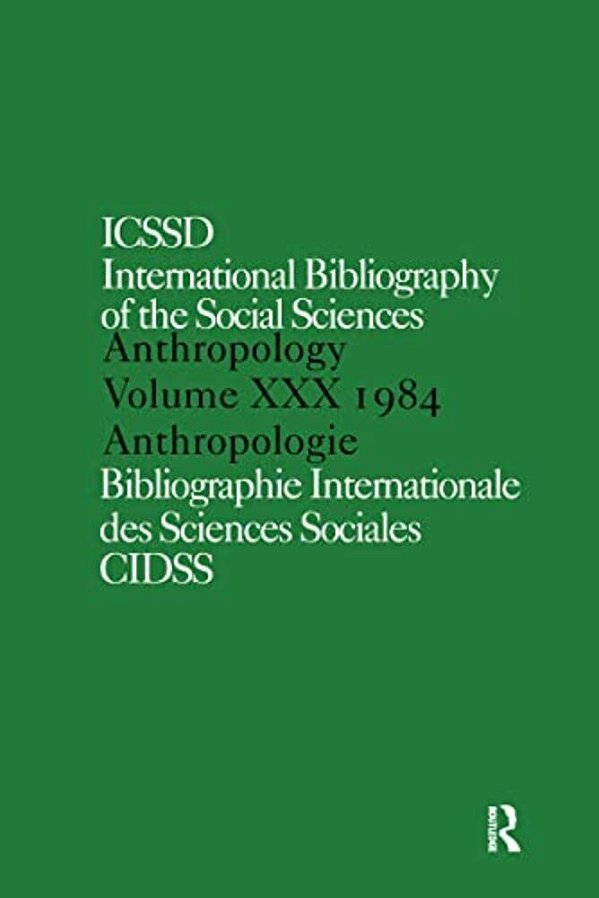 Ibss: Anthropology: 1984 Vol 30-..