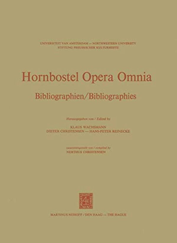 Hornbostel Opera Omnia: Bibliographien/Bibliographies-..