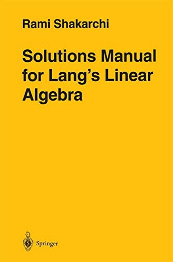Solutions Manual For Lang's Linear Algebra-..