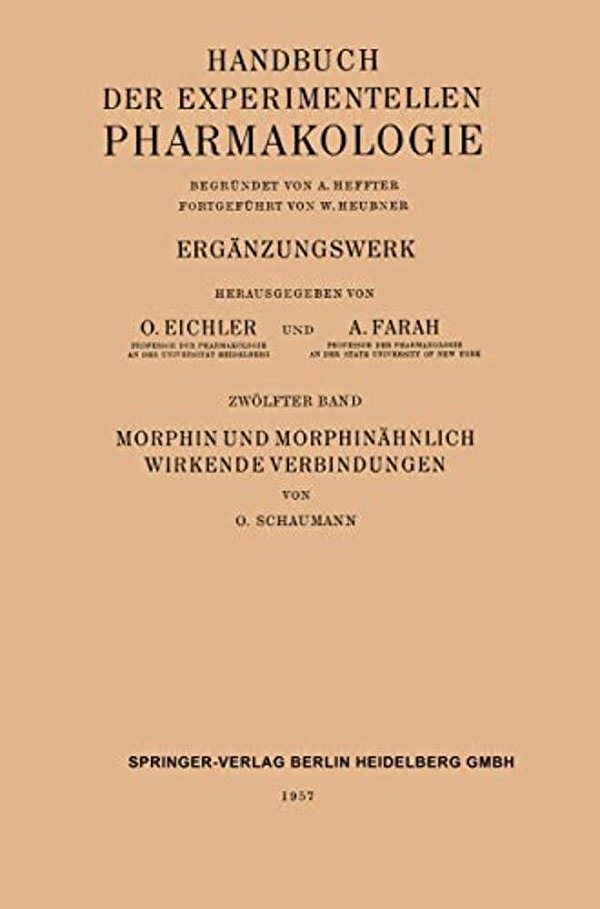 Morphin Und Morphinähnlich Wirkende Verbindungen-..