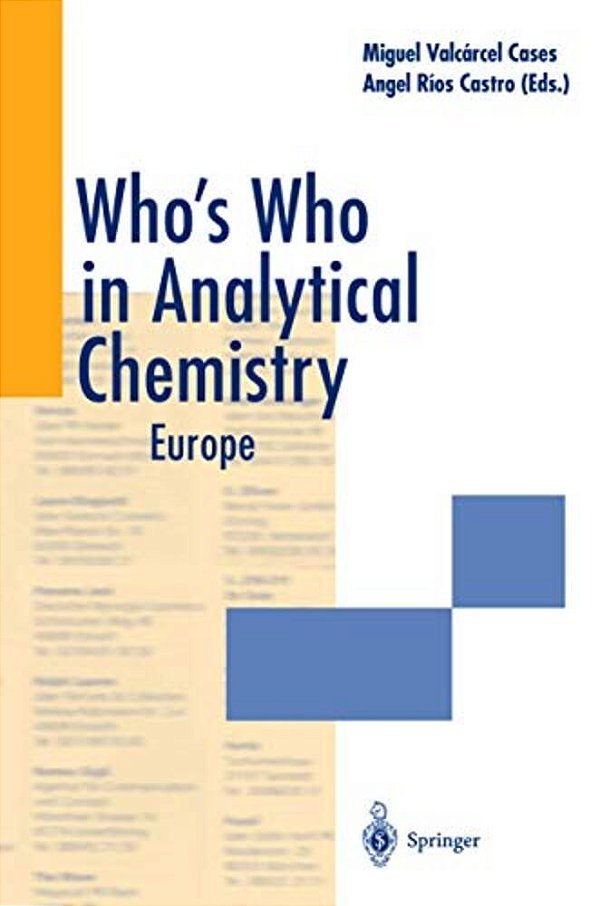 Who's Who In Analytical Chemistry: Europe-..