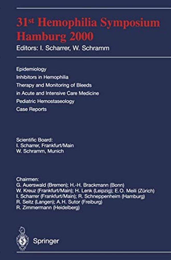 31St Hemophilia Symposium: Hamburg 2000-..