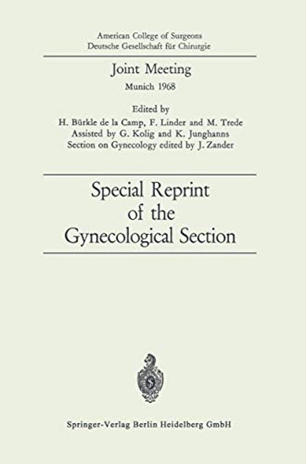 Joint Meeting: Special Reprint Of The Gynecological Section-..