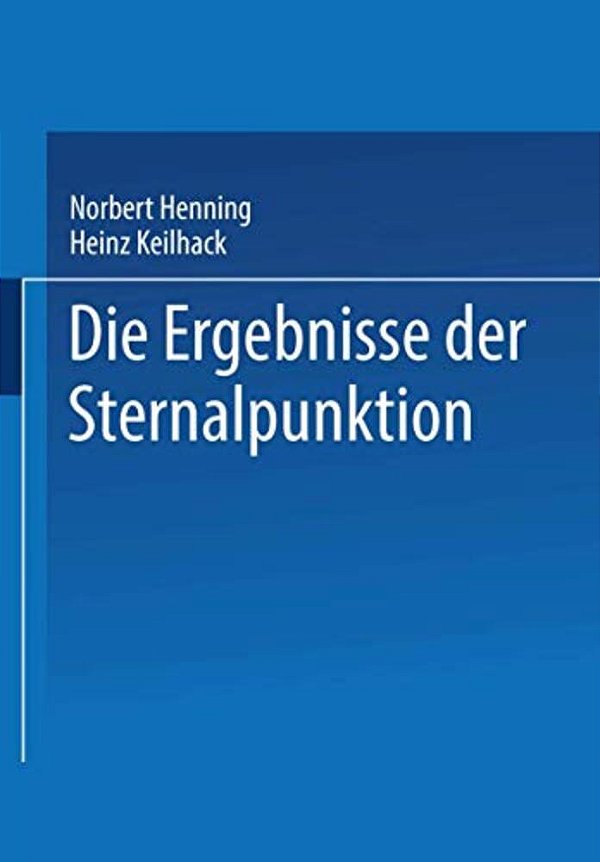 Die Ergebnisse Der Sternalpunktion-..