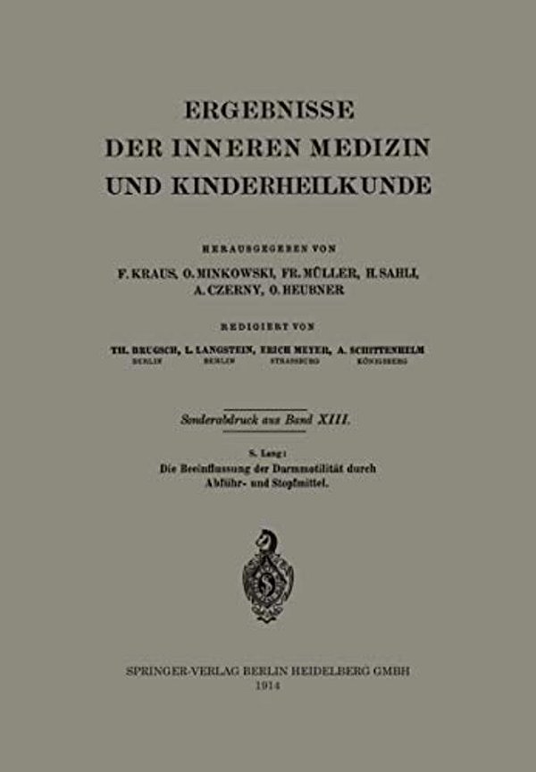 Die Beeinflussung Der Darmmotilität Durch Abführ- Und Stopfmittel-..