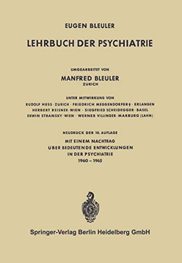 Lehrbuch Der Psychiatrie-..