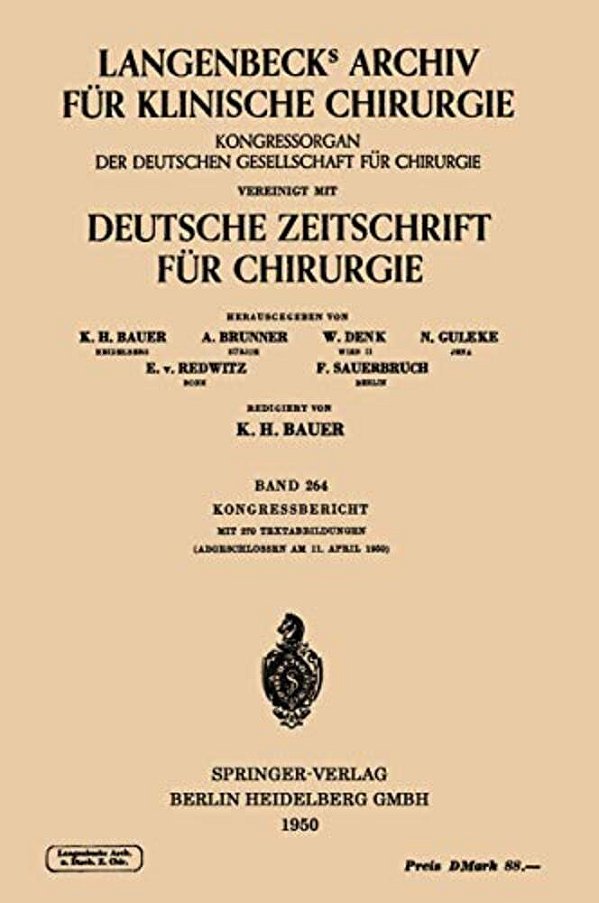 Verhandlungen Der Deutschen Gesellschaft Für Chirurgie-..