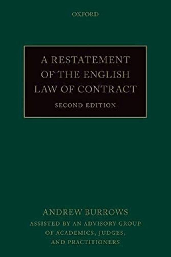 A Restatement Of The English Law Of Contract-..