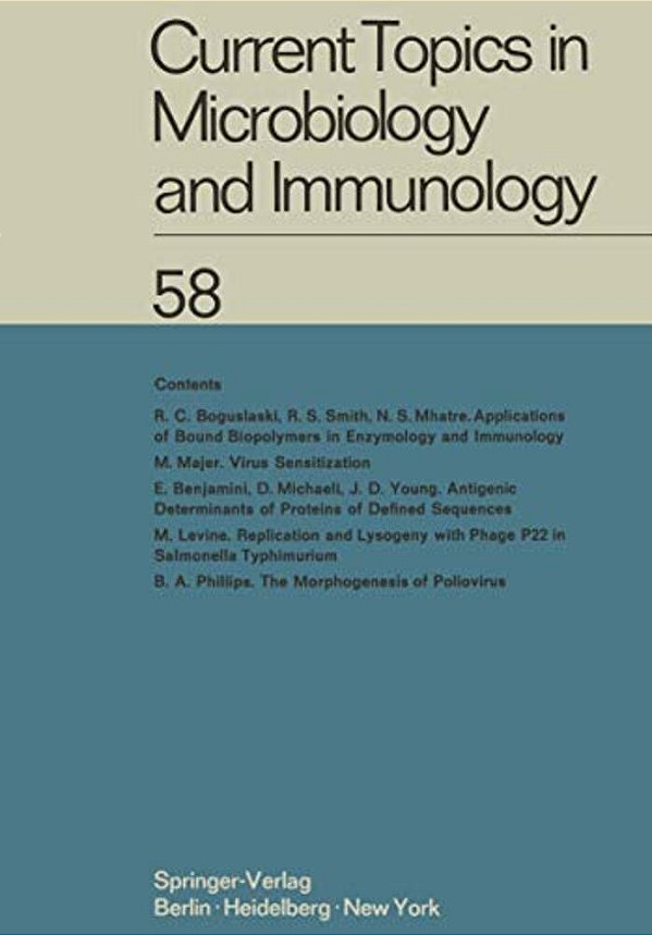 Current Topics In Microbiology And Immunology: Ergebnisse Der Mikrobiologie Und Immunitätsforschung-..