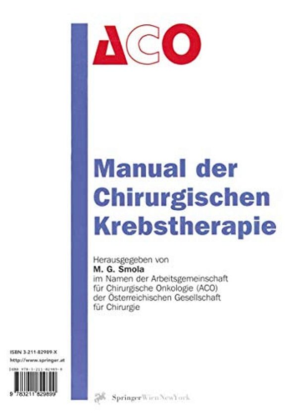 Manual Der Chirurgischen Krebstherapie-..