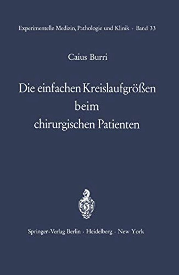 Die Einfachen Kreislaufgrößen Beim Chirurgischen Patienten-..