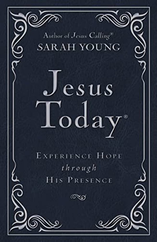 Jesus Today Deluxe Edition, Leathersoft, Navy, With Full Scriptures: Experience Hope Through His Presence (A 150-Day Devotional)-..