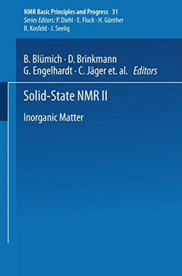 Solid-State Nmr II: Inorganic Matter-..