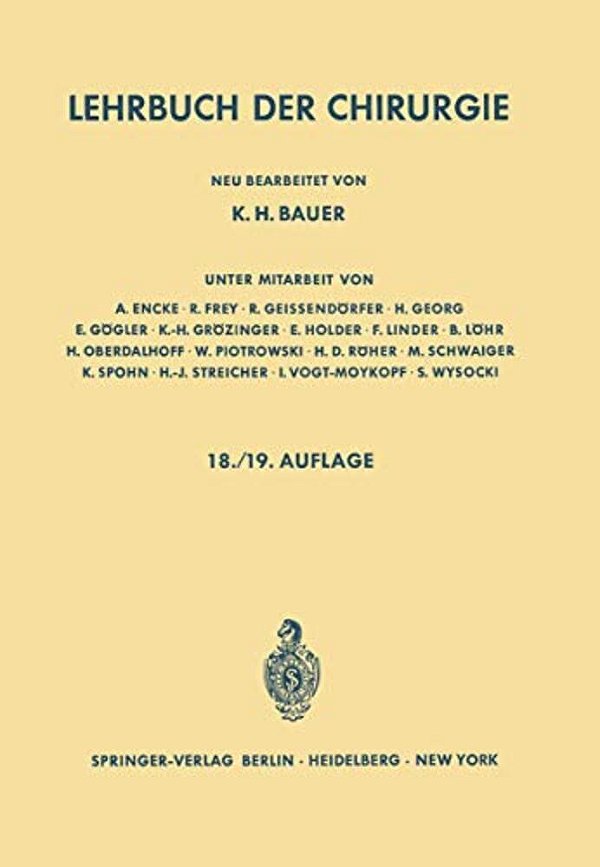 Lehrbuch Der Chirurgie-..