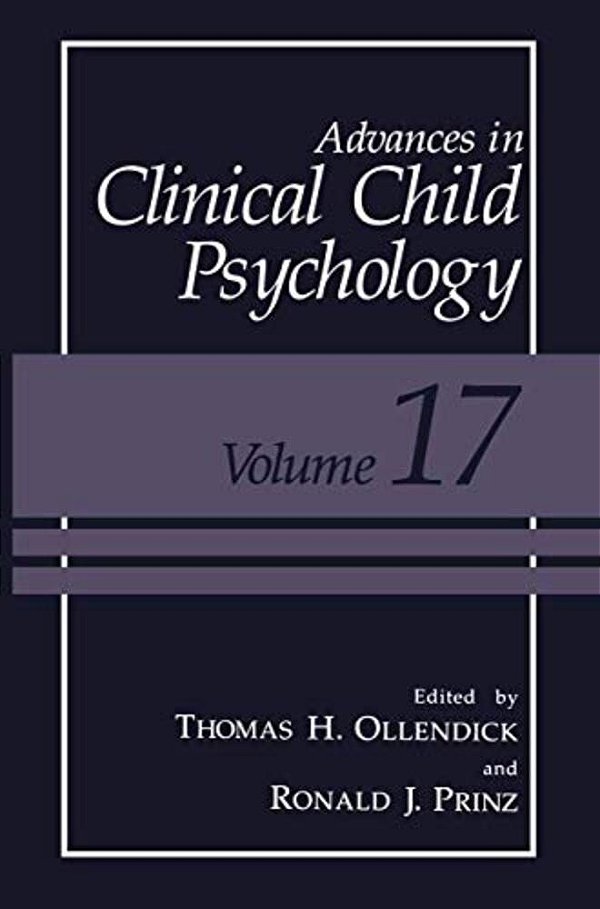 Advances In Clinical Child Psychology-..