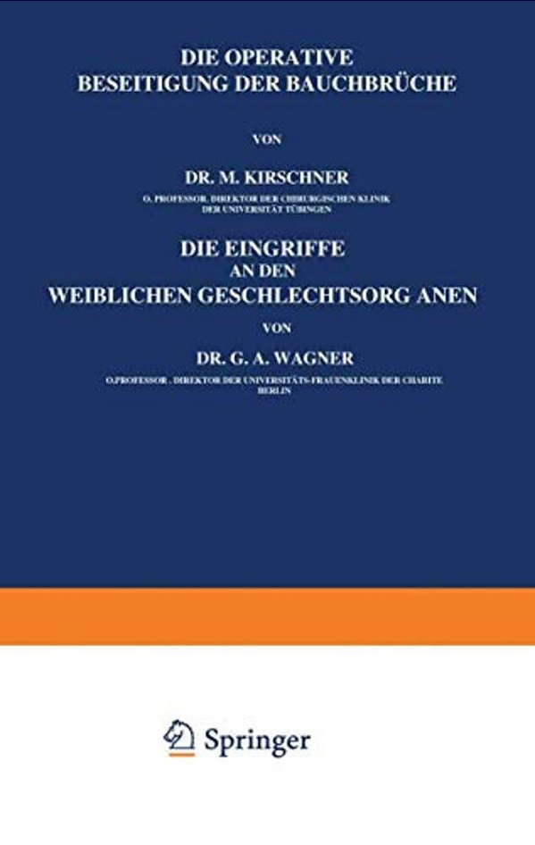 Die Operative Beseitigung Der Bauchbrüche. Die Eingriffe An Den Weiblichen Geschlechtsorganen-..