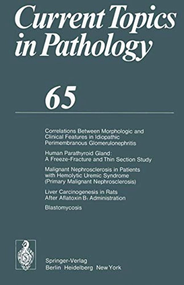 Current Topics In Pathology: Continuation Of Ergebnisse Der Pathologie-..