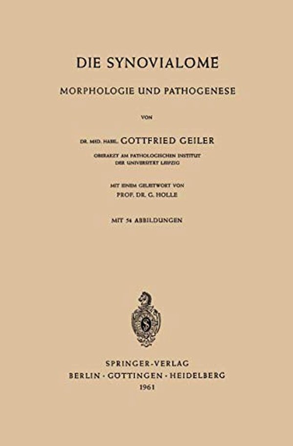 Die Synovialome: Morphologie Und Pathogenese-..