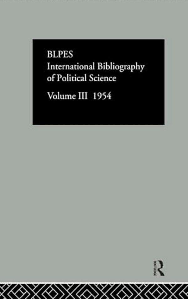 Intl Biblio Pol Sc 1954 Vol 3-..