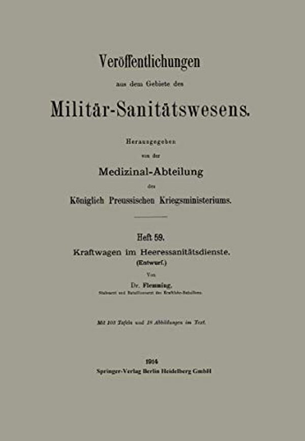 Kraftwagen Im Heeressanitätsdienste: Entwurf-..