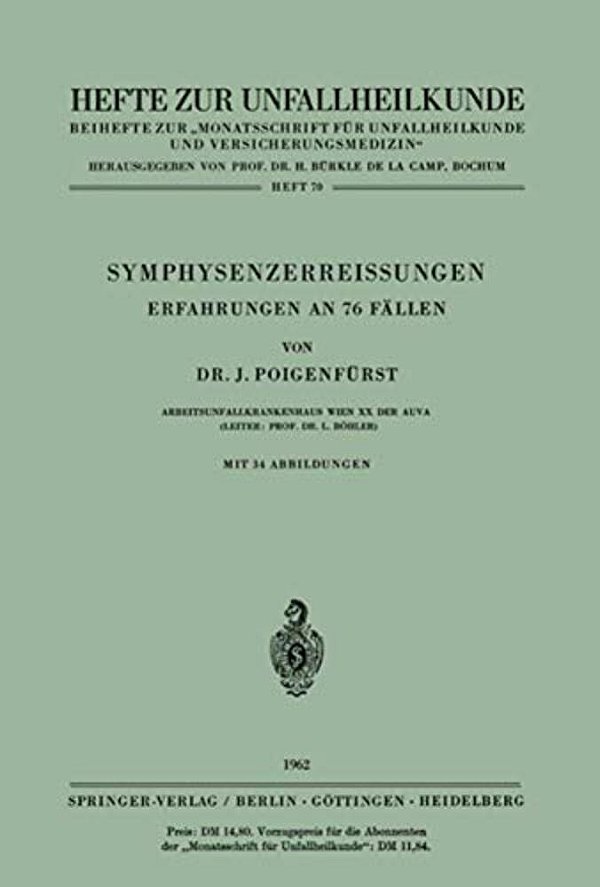 Symphysenzerreissungen: Erfahrungen An 76 Fällen-..