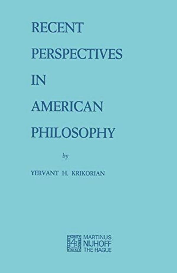 Recent Perspectives In American Philosophy-..