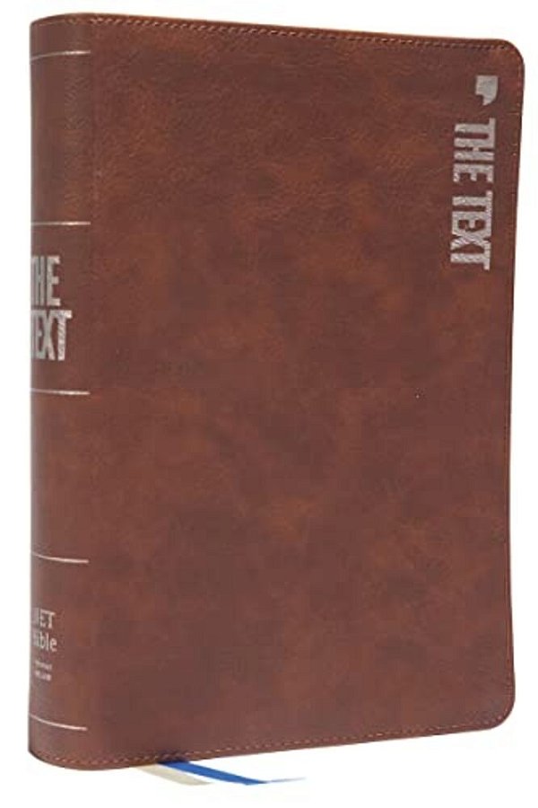 The Text Bible: Uncover The Message Between God, Humanity, And You (Net, Brown Leathersoft, Comfort Print)-..