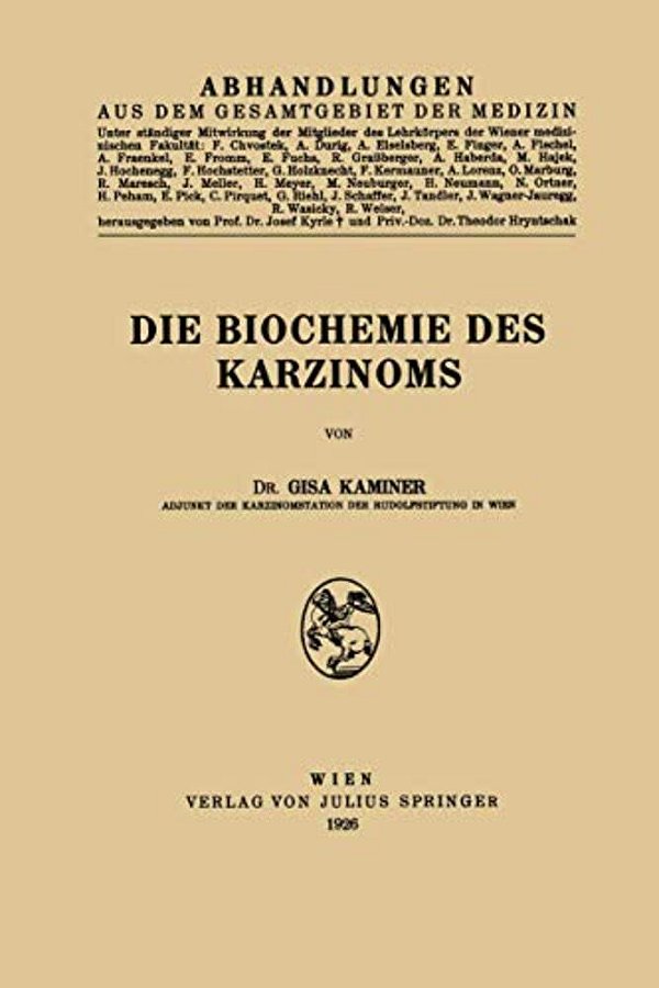 Die Biochemie Des Karzinoms-..