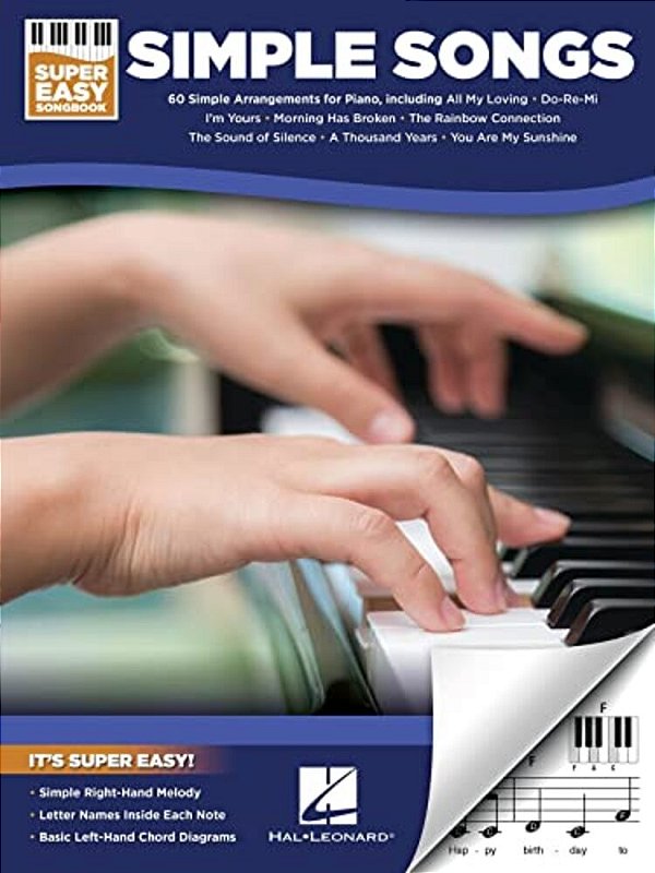 Simple Songs - Super Easy Songbook With Lyrics For 60 Favorite Songs-..