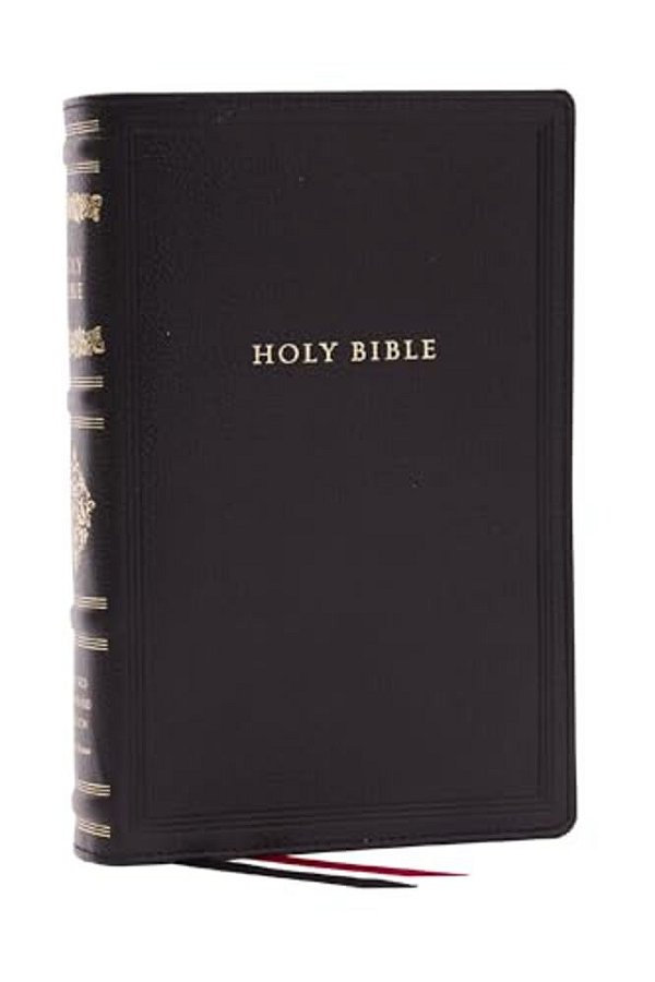Rsv Personal Size Bible With Cross References, Black Genuine Leather, Thumb Indexed, (Sovereign Collection)-..