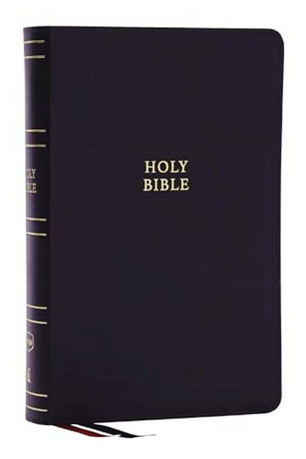 Nkjv, Single-Column Reference Bible, Verse-By-verse, Black Bonded Leather, Red Letter, Comfort Print-..