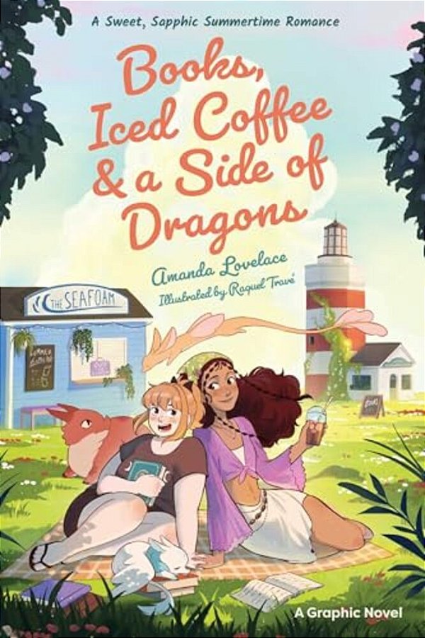 Books, Iced Coffee & A Side Of Dragons: A Graphic Novel: A Sweet, Sapphic Summertime Romance-..