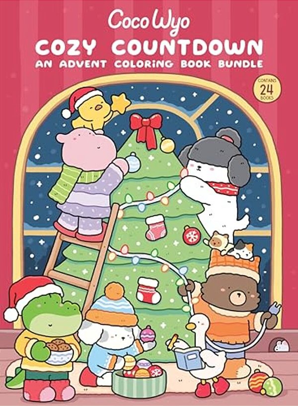 Cozy Countdown: An Advent Coloring Book Bundle-..