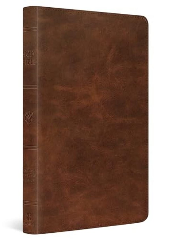 Esv Thinline Bible, Red Letter (Full Grain Leather, Saddle Brown)-..
