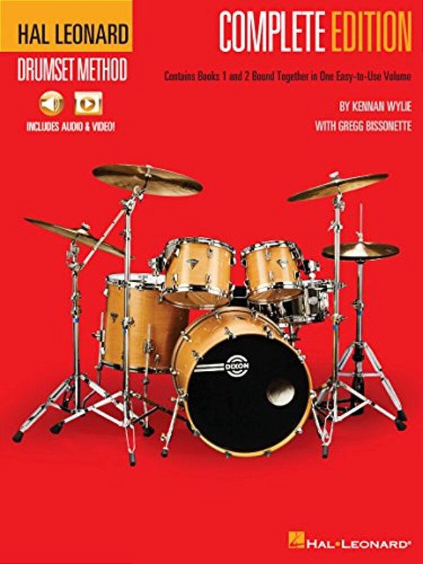 Drumset Method - Complete Edition Of Drum Lessons For Beginners - Includes Two Drum Books, Audio & Video - Hal Leonard-..