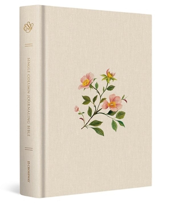 Esv Single Column Journaling Bible (Cloth Over Board, Rosehip Design)-..