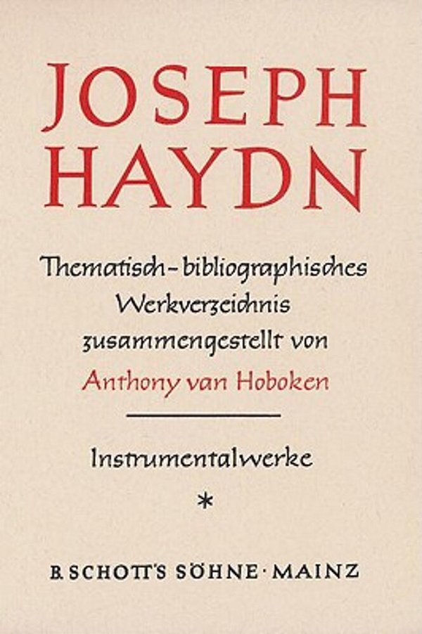 Haydn Thematic Catalog Vol. 1-..