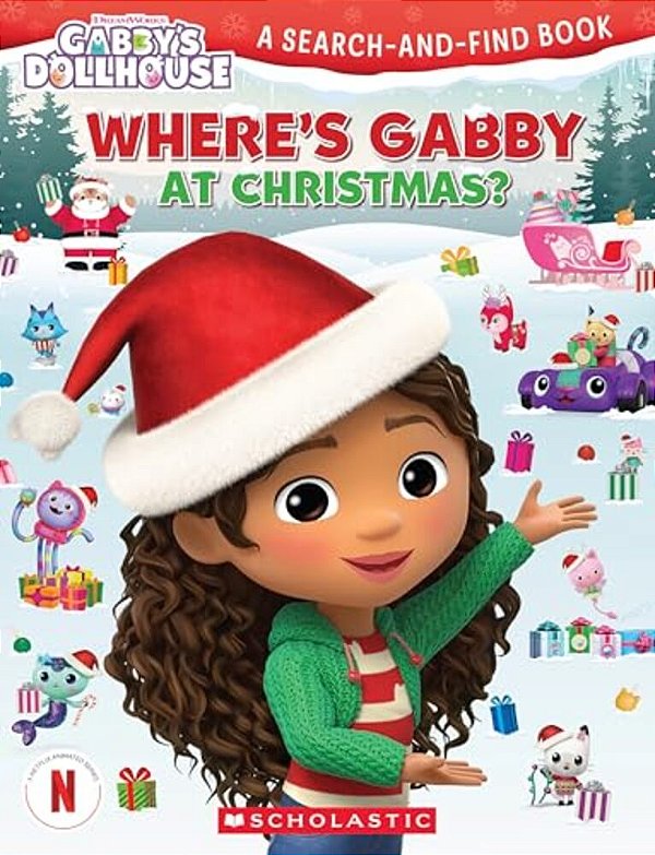 Gabby's Dollhouse: Where's Gabby At Christmas? (A Search-And-find Book)-..