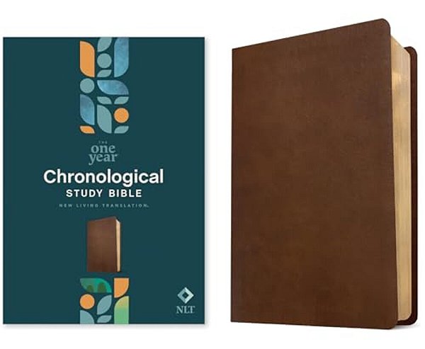 Nlt One Year Chronological Study Bible (Leatherlike, Rustic Brown)-..