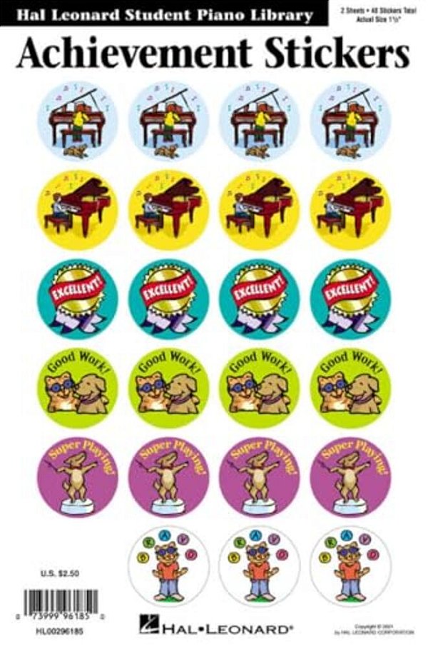 Achievement Stickers: Hal Leonard Student Piano Library-..