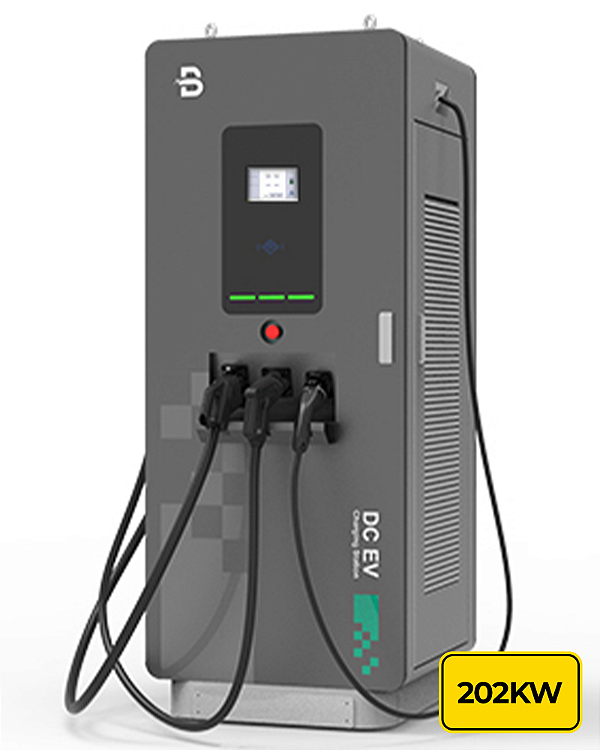 Carregador EV Triplo DC/AC 202kW – Alta Potência e Flexibilidade para Rodovias e Estacionamentos | GTMax Energy