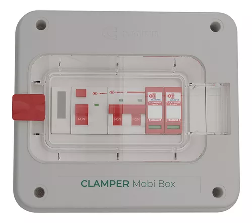Quadro de Proteção 220V 8kW Clamper com Medidor de Consumo