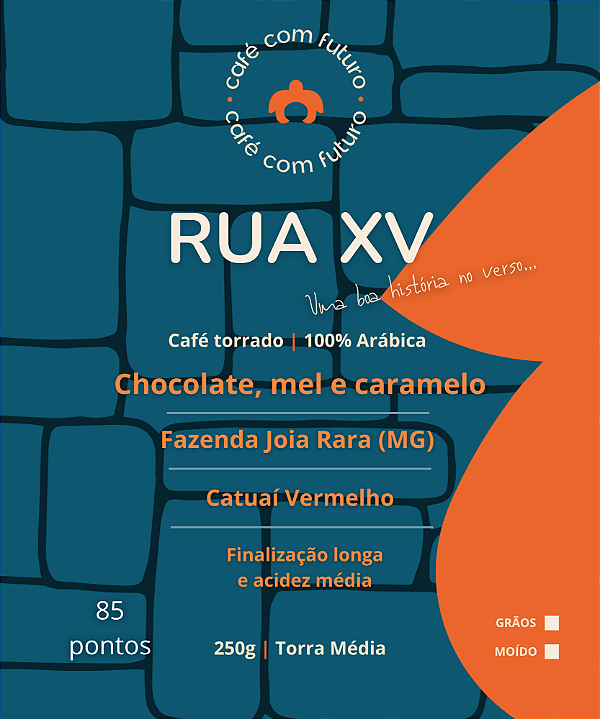 Rua XV | Café Especial | 85 pontos - Cerrado Mineiro | 250g