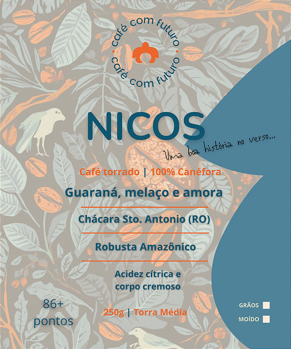 Nicos | Café Especial | 86 pontos - Matas de Rondônia | 250g