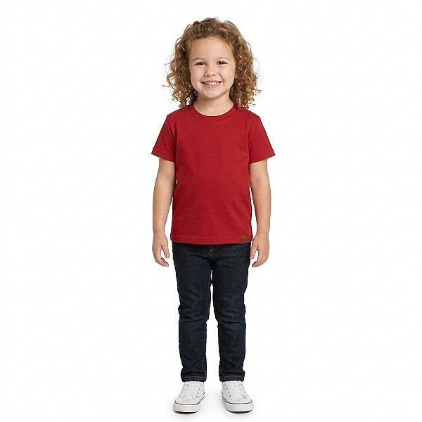 Camiseta básica - Vermelho