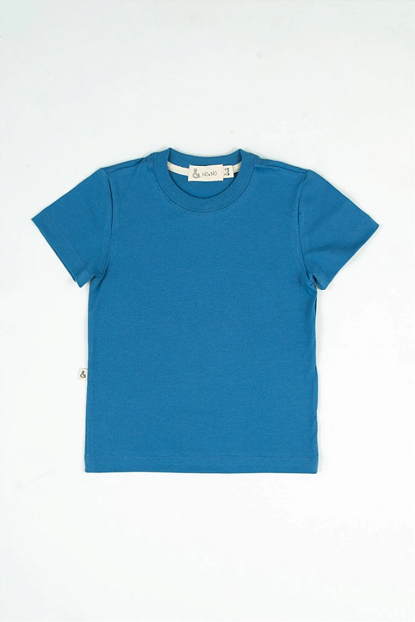 Camiseta Manga Curta - Azul Lagoa