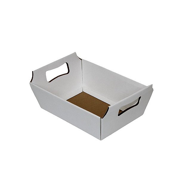 Cesta Papelão Média Branca (05 unidades)