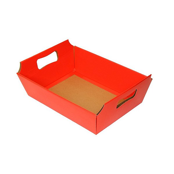 Cesta Papelão Grande Vermelha (05 unidade)